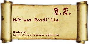 Német Rozália névjegykártya