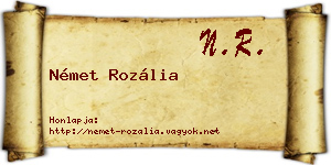 Német Rozália névjegykártya