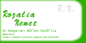 rozalia nemet business card